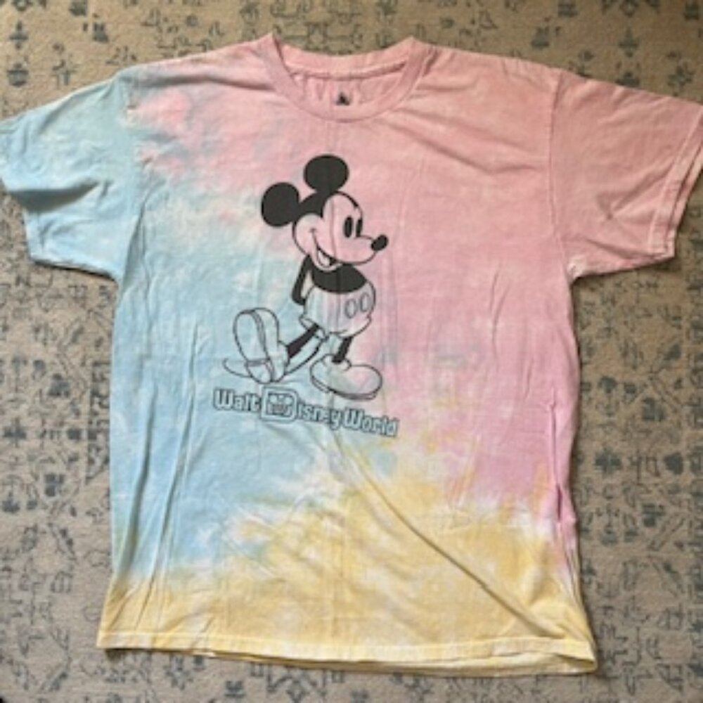 🧡 3/15 Disney Tie Dye Mickey Mouse T-Shirt Women's L